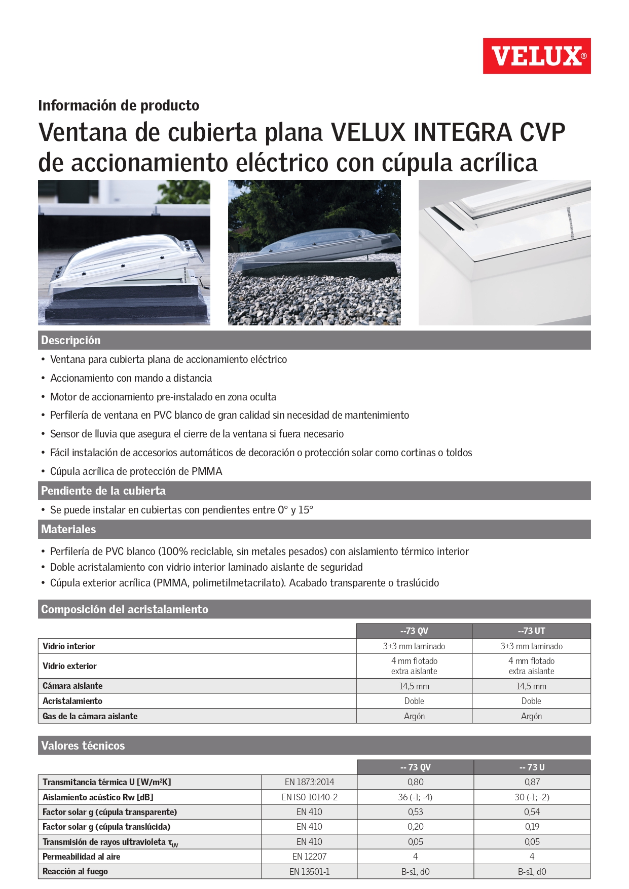 Ventana cubierta plana manual con cúpula acrílica transp. opaca CVP 0073U + ISD 0000/0100 - Imagen 4