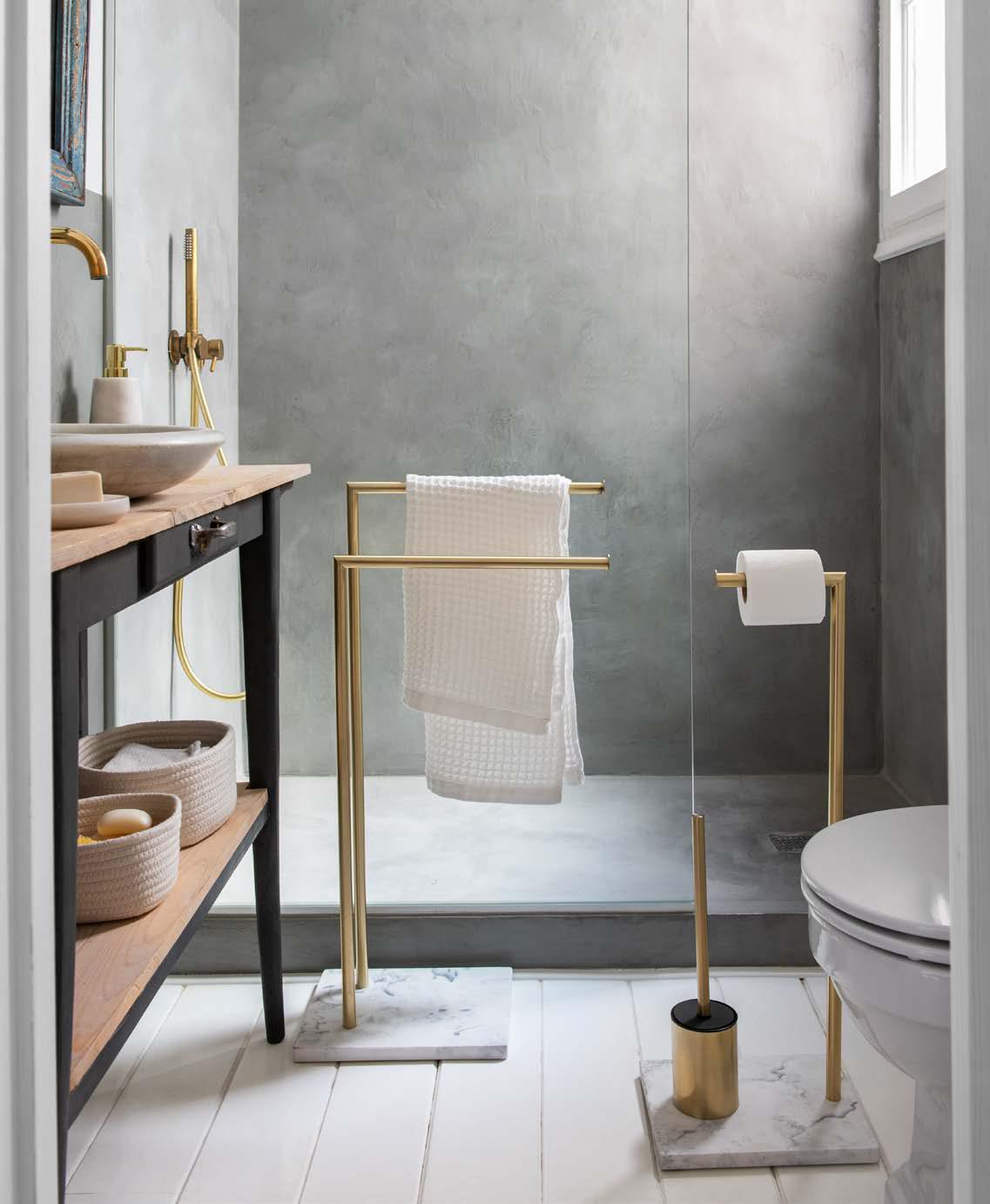 Toallero dorado y plateado, toallero de mano en la ducha, toallero en el  baño, no es necesario perforar (color dorado, tamaño: izquierdo abierto)