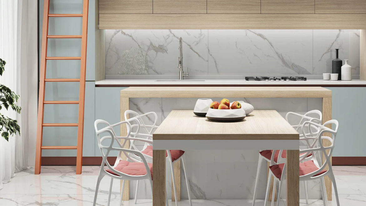 Revestimiento porcelánico efecto mármol o piedra para suelo y pared