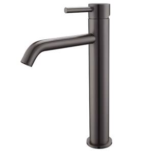 Grifo monomando lavabo AUA Rondo con caño alto Gun Metal Altura: 29,7cm Caño:16,60cm